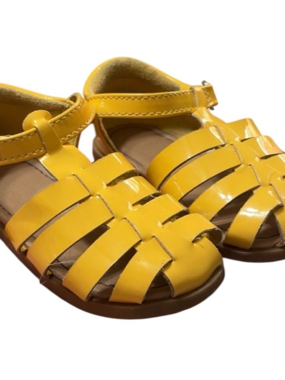 Classic Yellow Girls' Fisherman Sandals - Bright Yellow